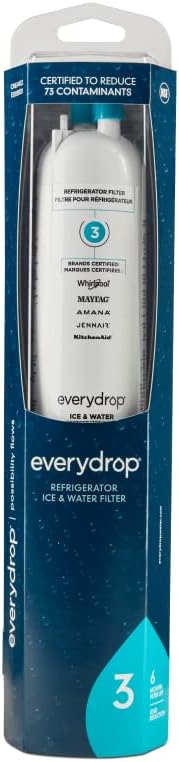 Everydrop by Whirlpool Ice and Water Refrigerator Filter 3, EDR3RXD1, Single-Pack