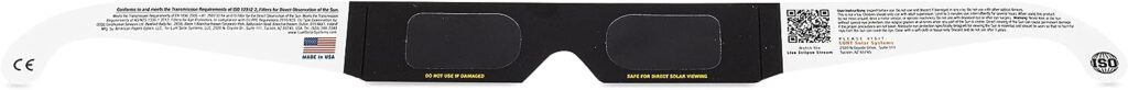 LUNT SOLAR SYSTEMS 5 Pack Eclipse Glasses, NASA Approved 2024, CE and ISO Certified, AAS Approved, Trusted for Solar Viewing